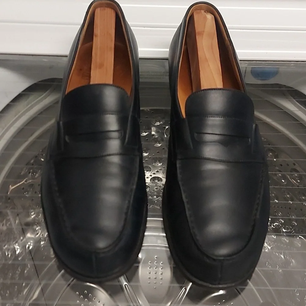 Classic J.M Weston Black Penny Loafers - Picture 3 of 16
